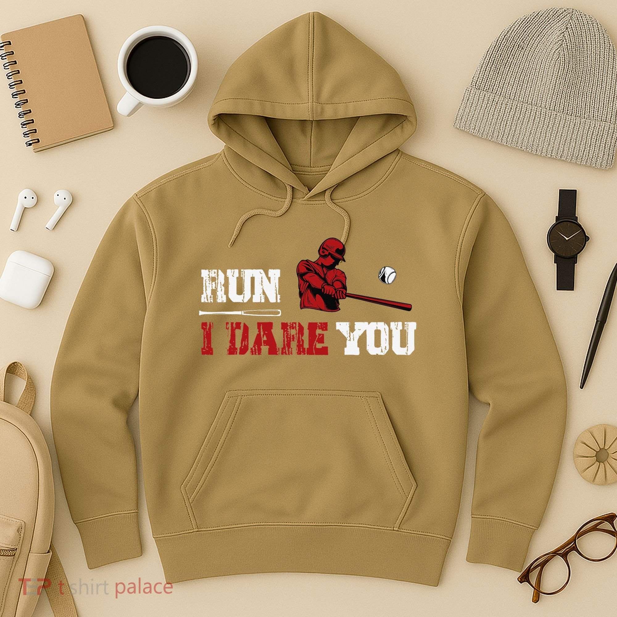 Run I Dare You Funny Baseball Catcher Baseball Player Lover Hoodie
