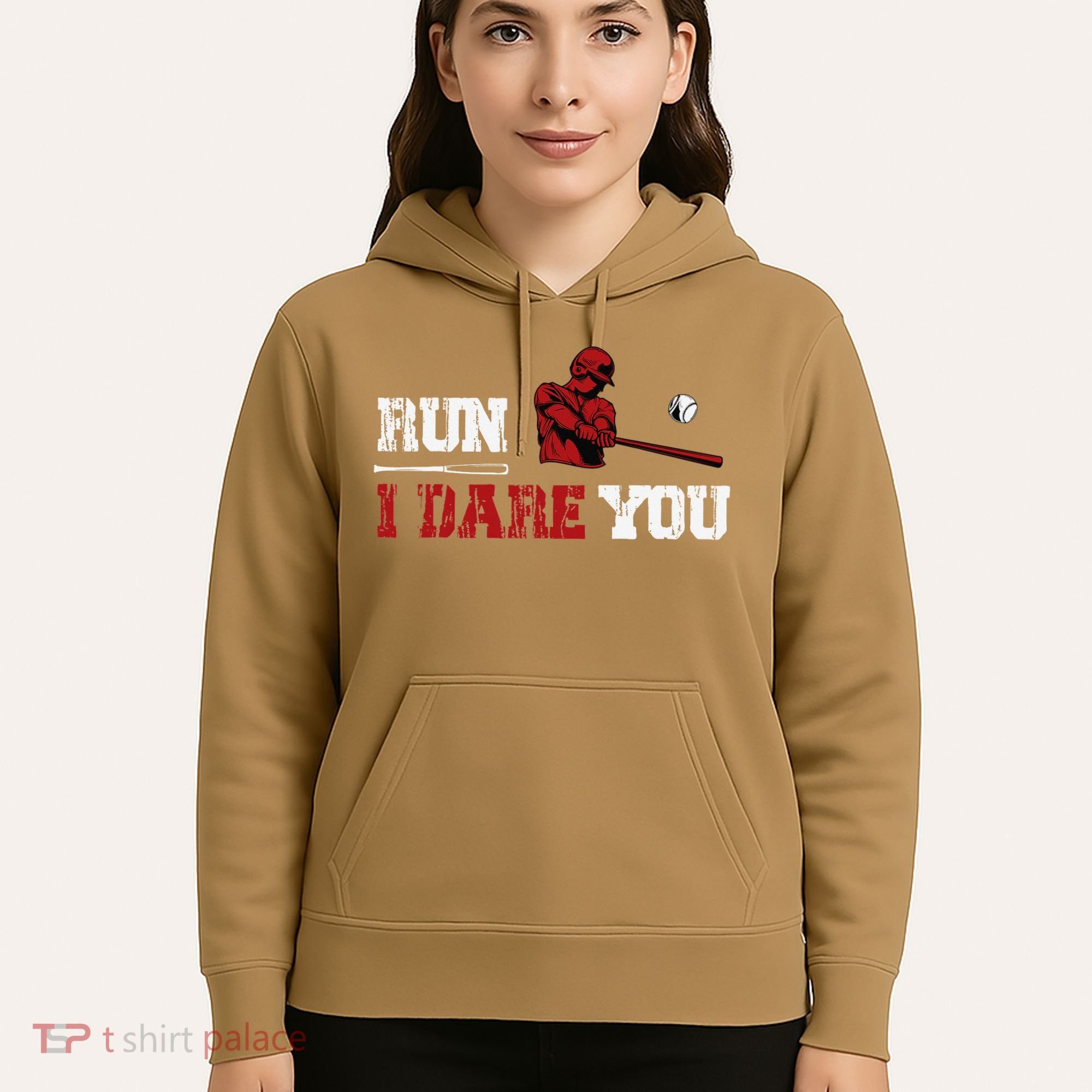 Run I Dare You Funny Baseball Catcher Baseball Player Lover Hoodie