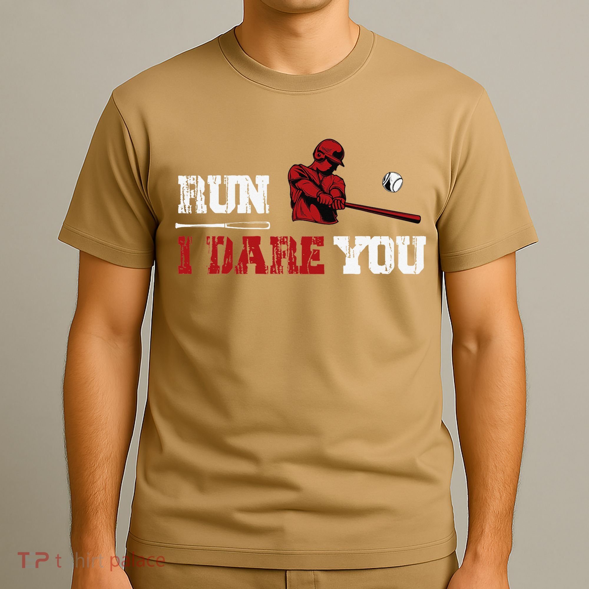 Run I Dare You Funny Baseball Catcher Baseball Player Lover T-Shirt
