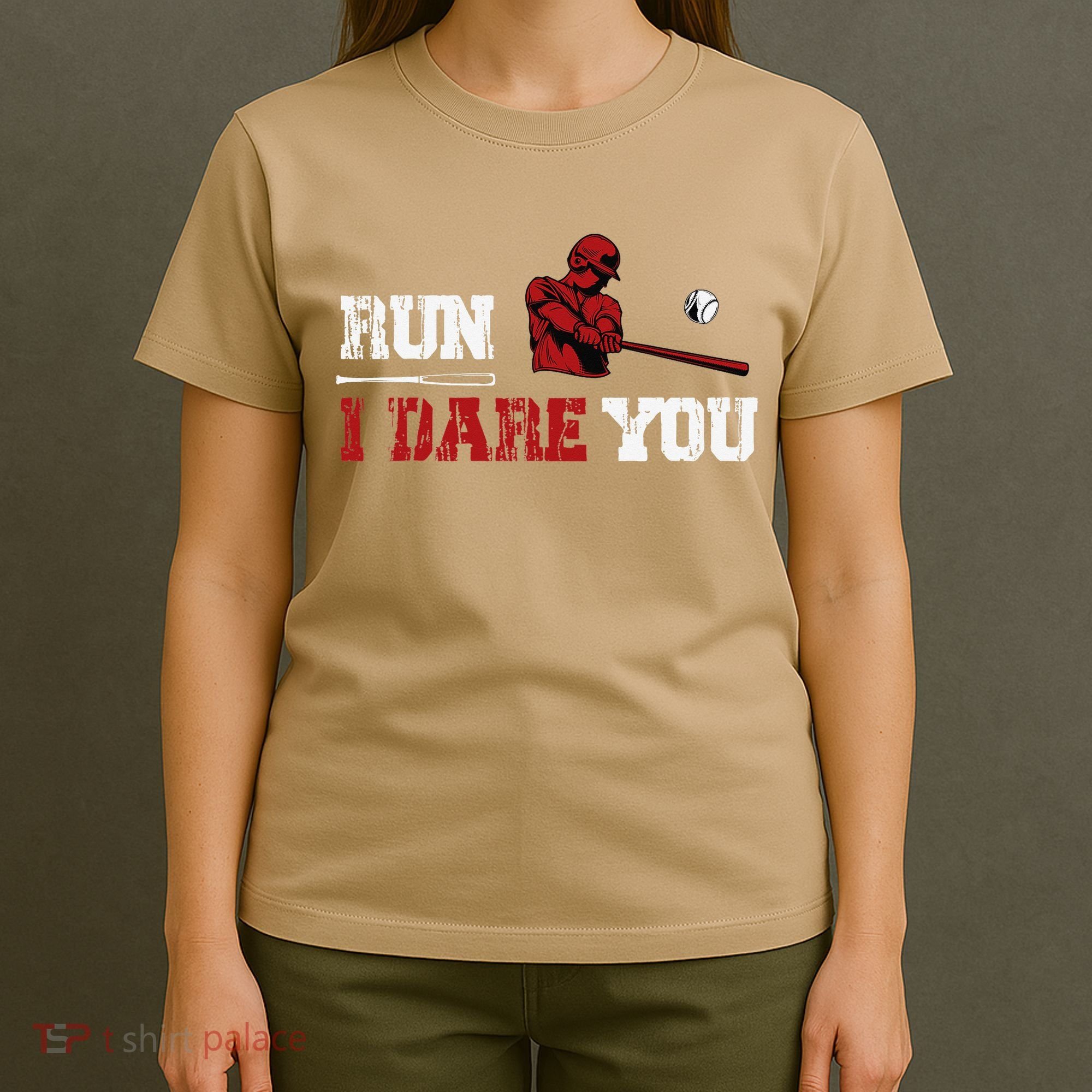 Run I Dare You Funny Baseball Catcher Baseball Player Lover T-Shirt