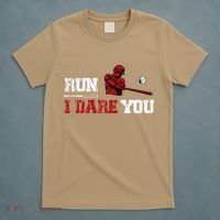 Run I Dare You Funny Baseball Catcher Baseball Player Lover T-Shirt thumb 5