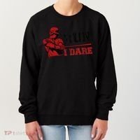 Run I Dare You Funny Baseball Catcher Baseball Player Lover Women's Sweatshirt thumb 0