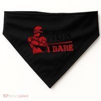 Run I Dare You Funny Baseball Catcher Baseball Player Lover USA-Made Doggie Bandana thumb 0