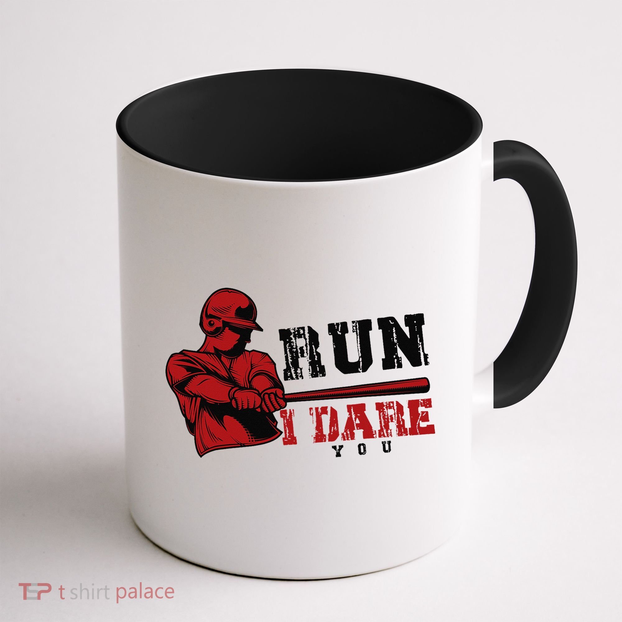 Run I Dare You Funny Baseball Catcher Baseball Player Lover Coffee Mug