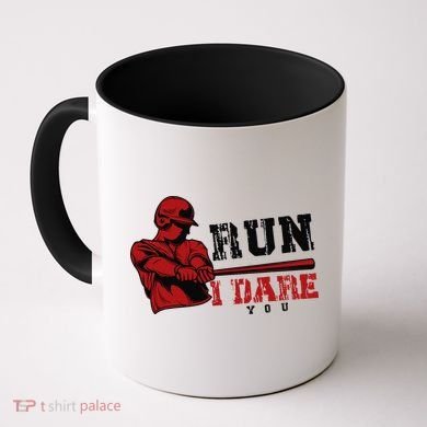 Run I Dare You Funny Baseball Catcher Baseball Player Lover Coffee Mug