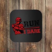 Run I Dare You Funny Baseball Catcher Baseball Player Lover Coaster thumb 0
