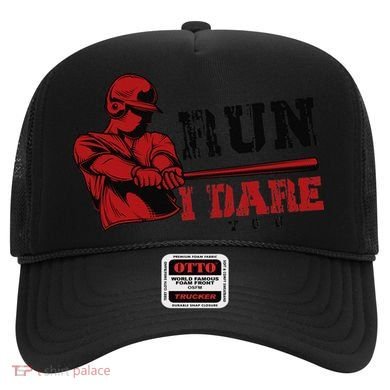 Run I Dare You Funny Baseball Catcher Baseball Player Lover Hat