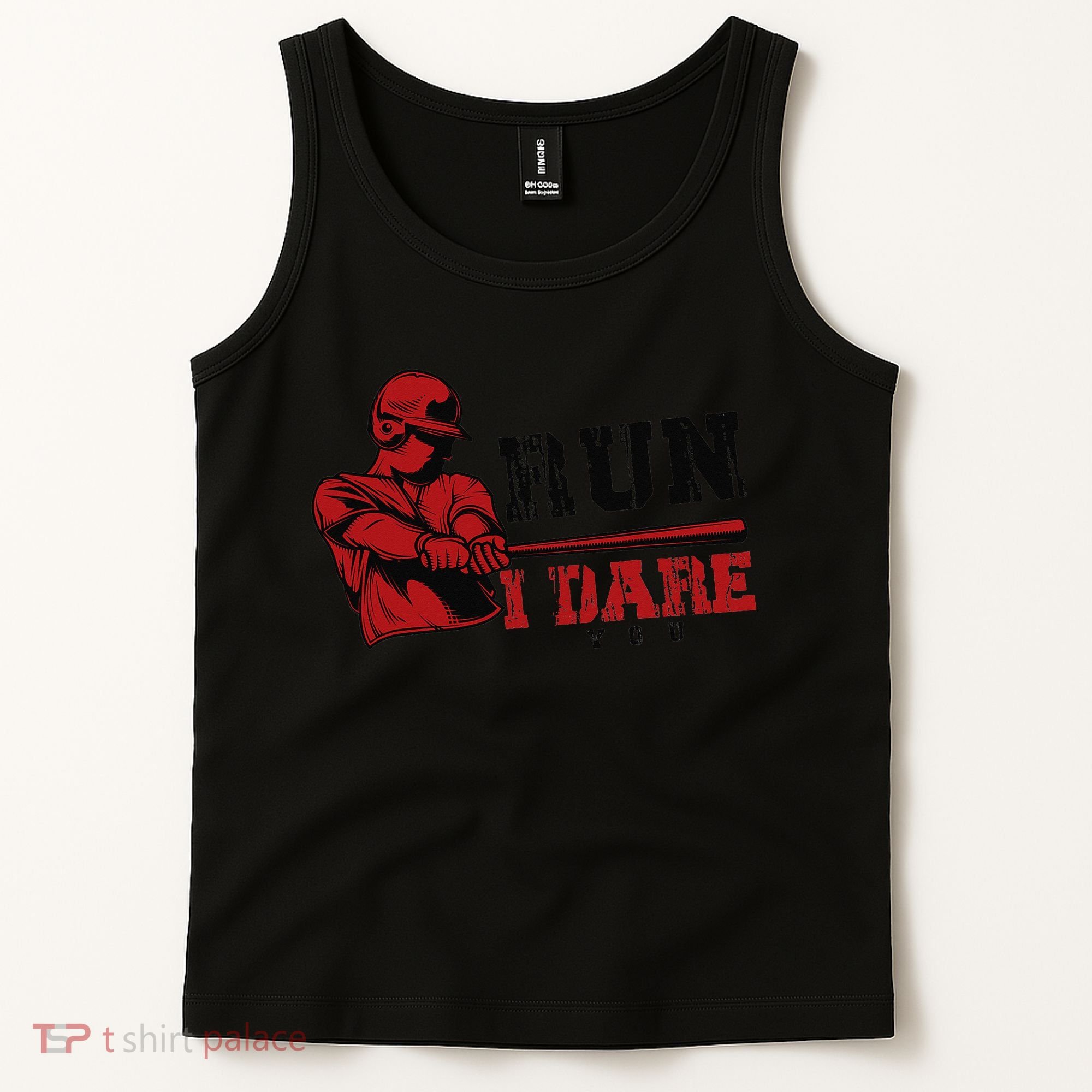 Run I Dare You Funny Baseball Catcher Baseball Player Lover Tank Top