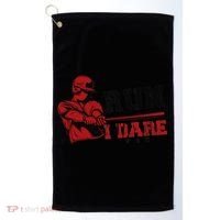 Run I Dare You Funny Baseball Catcher Baseball Player Lover Golf Towel thumb 0