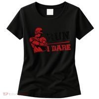 Run I Dare You Funny Baseball Catcher Baseball Player Lover Women's T-Shirt thumb 0