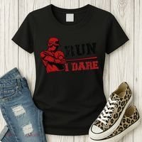 Run I Dare You Funny Baseball Catcher Baseball Player Lover Women's T-Shirt thumb 3