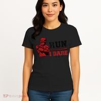 Run I Dare You Funny Baseball Catcher Baseball Player Lover Women's T-Shirt thumb 4