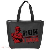Run I Dare You Funny Baseball Catcher Baseball Player Lover Tote Bag thumb 0