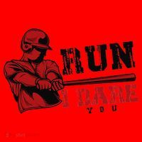 Run I Dare You Funny Baseball Catcher Baseball Player Lover Santa Hat thumb 1
