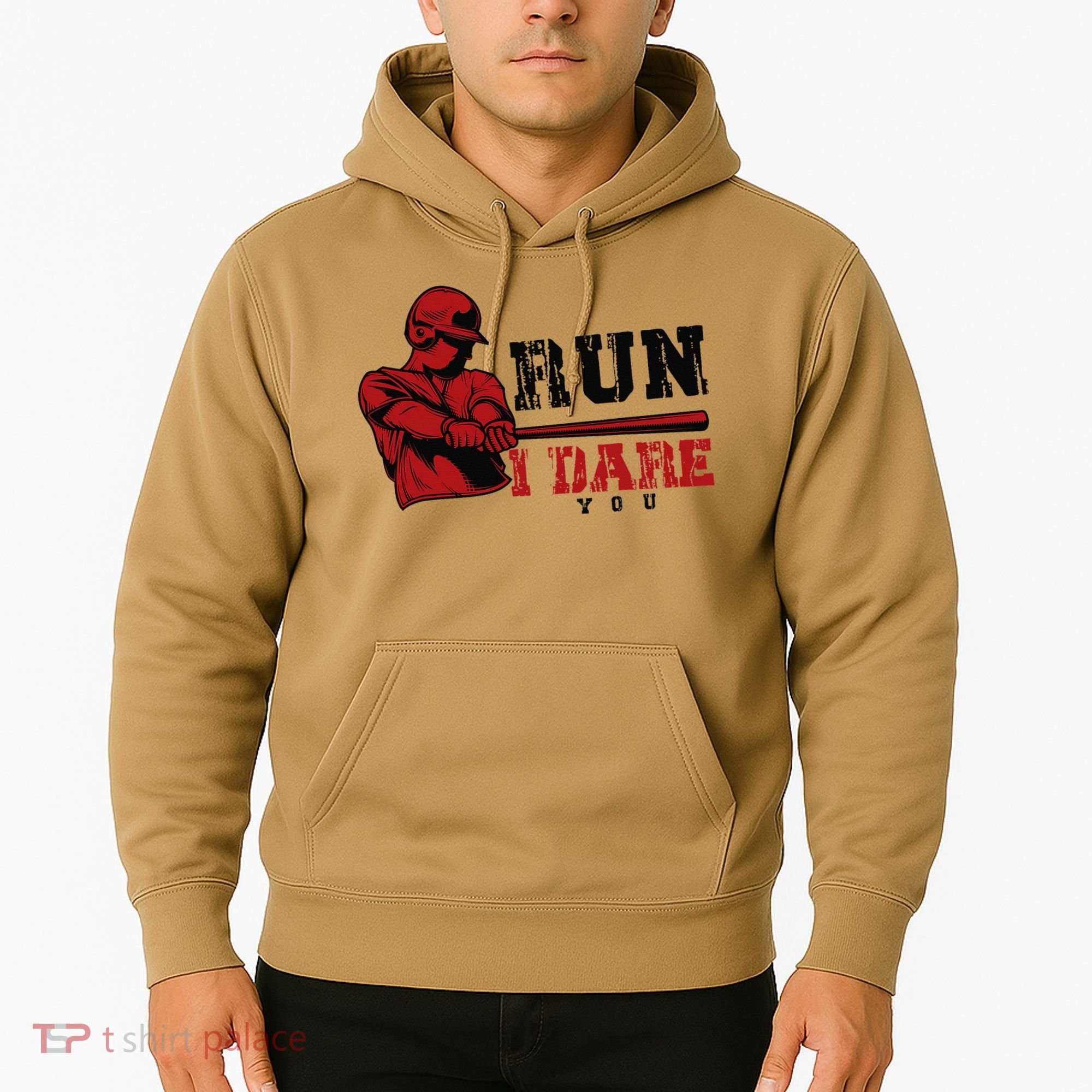 Run I Dare You Funny Baseball Catcher Baseball Player Lover Hoodie