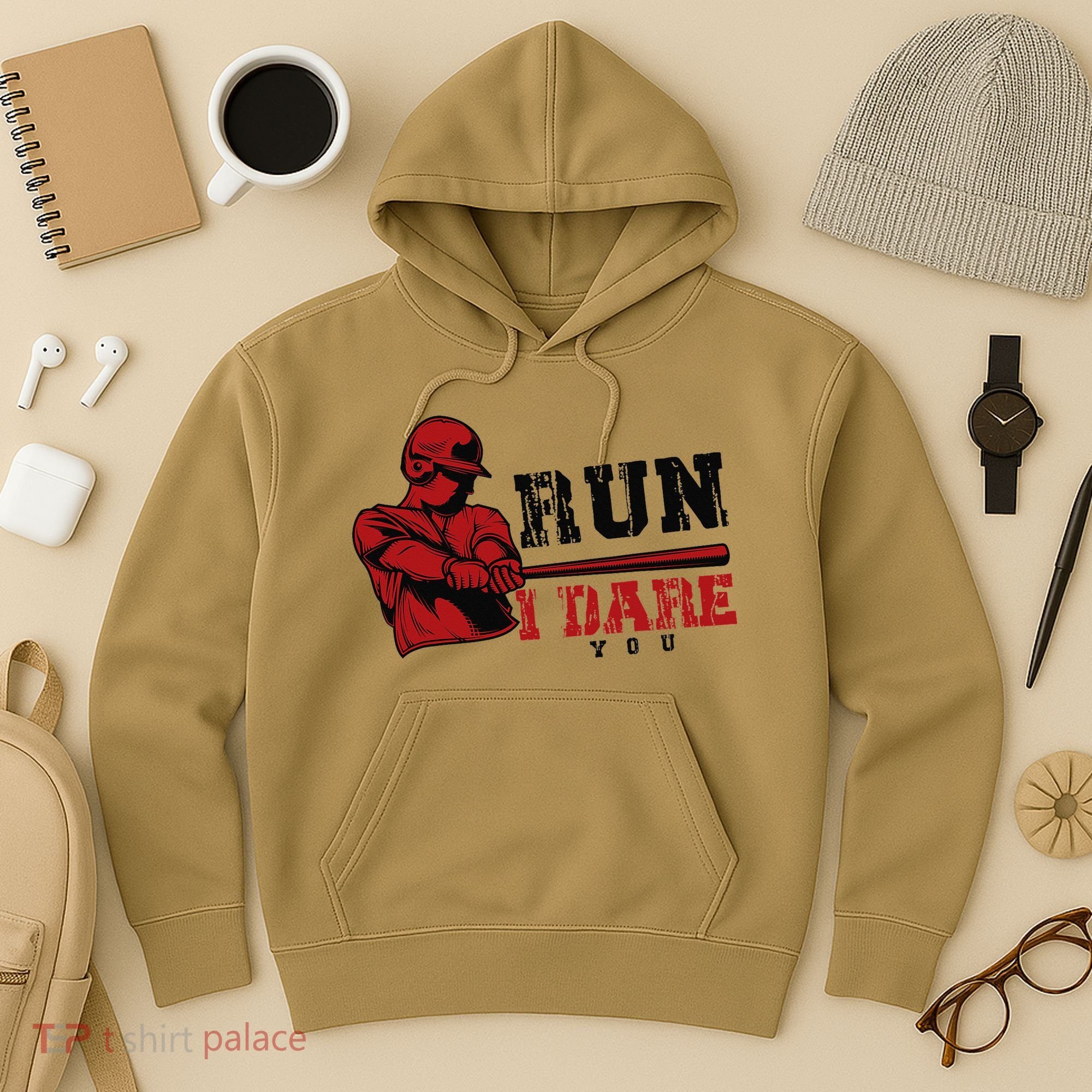 Run I Dare You Funny Baseball Catcher Baseball Player Lover Hoodie