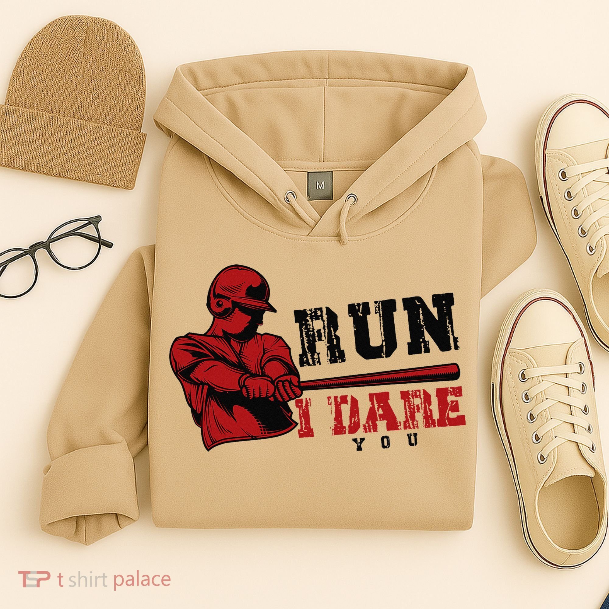Run I Dare You Funny Baseball Catcher Baseball Player Lover Hoodie