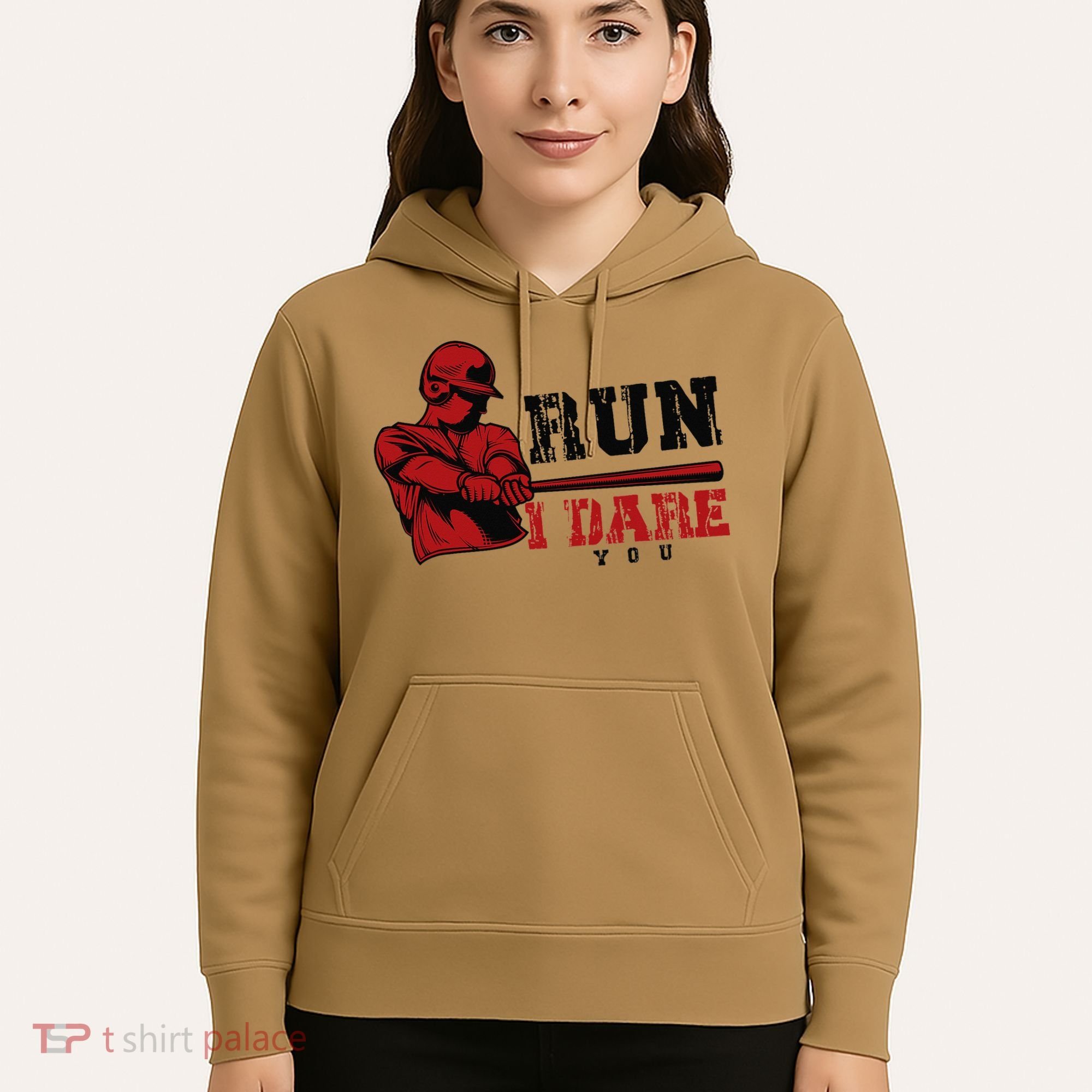 Run I Dare You Funny Baseball Catcher Baseball Player Lover Hoodie