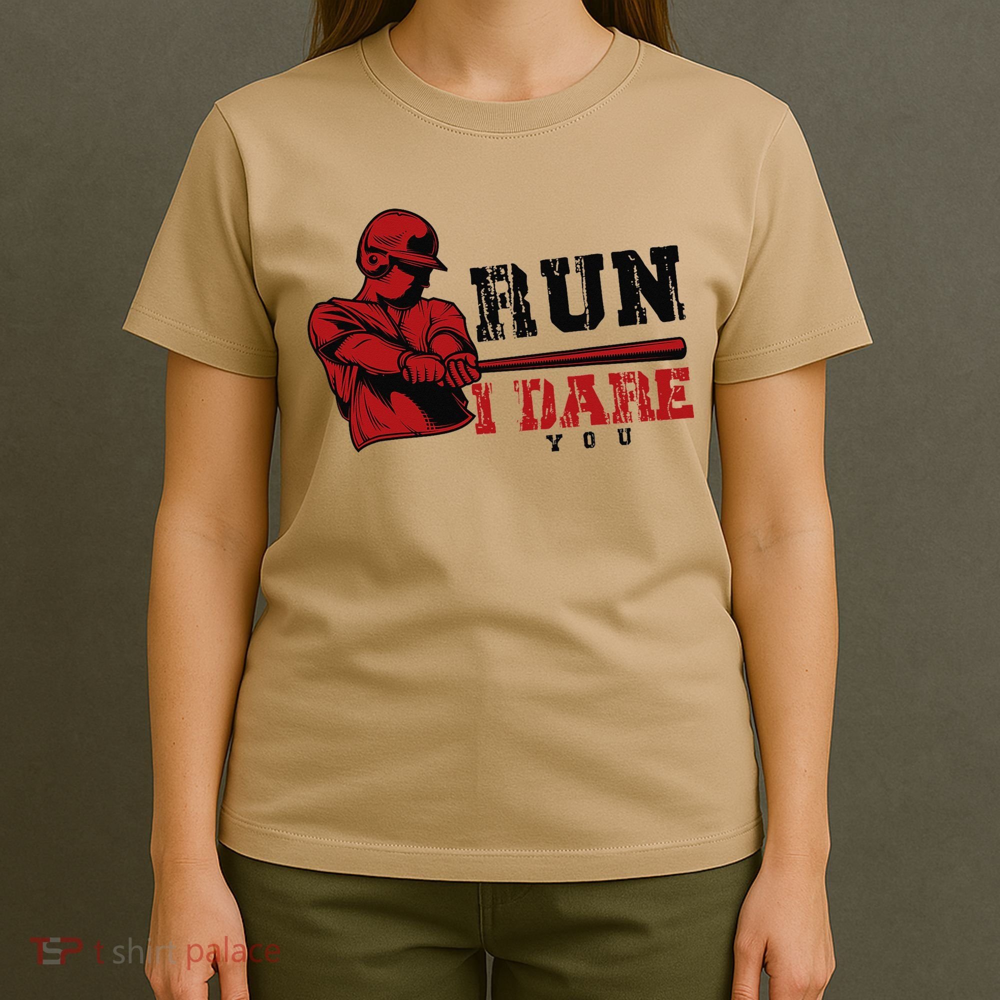 Run I Dare You Funny Baseball Catcher Baseball Player Lover T-Shirt