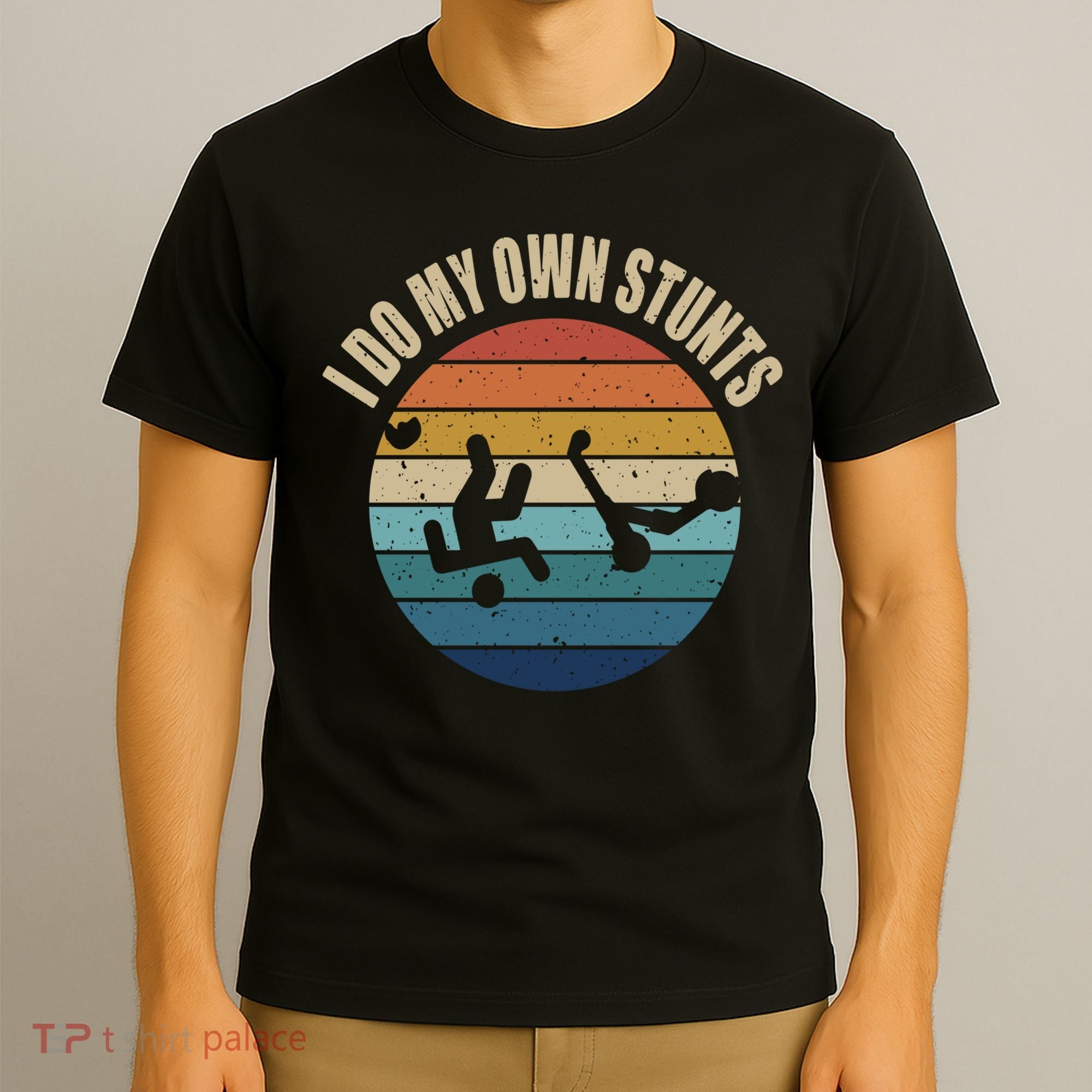 vintage I Do My Own Stunts Scooter Lovers Funny Injury Recovery  Gift T-Shirt