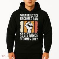 Resistance Is Duty Protest Quote Apparel Activist Gift Hoodie thumb 2