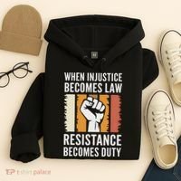 Resistance Is Duty Protest Quote Apparel Activist Gift Hoodie thumb 4