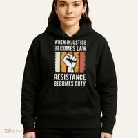 Resistance Is Duty Protest Quote Apparel Activist Gift Hoodie thumb 5