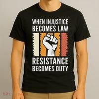 Resistance Is Duty Protest Quote Apparel Activist Gift T-Shirt thumb 3