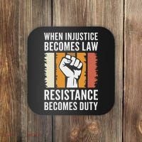 Resistance Is Duty Protest Quote Apparel Activist Gift Coaster thumb 0