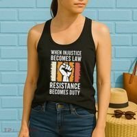 Resistance Is Duty Protest Quote Apparel Activist Gift Women's Tank Top thumb 2