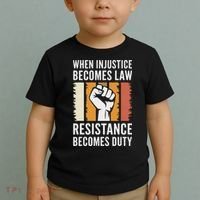 Resistance Is Duty Protest Quote Apparel Activist Gift Toddler T-Shirt thumb 2