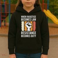 Resistance Is Duty Protest Quote Apparel Activist Gift Kids Hoodie thumb 3