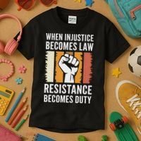 Resistance Is Duty Protest Quote Apparel Activist Gift Kids T-Shirt thumb 3