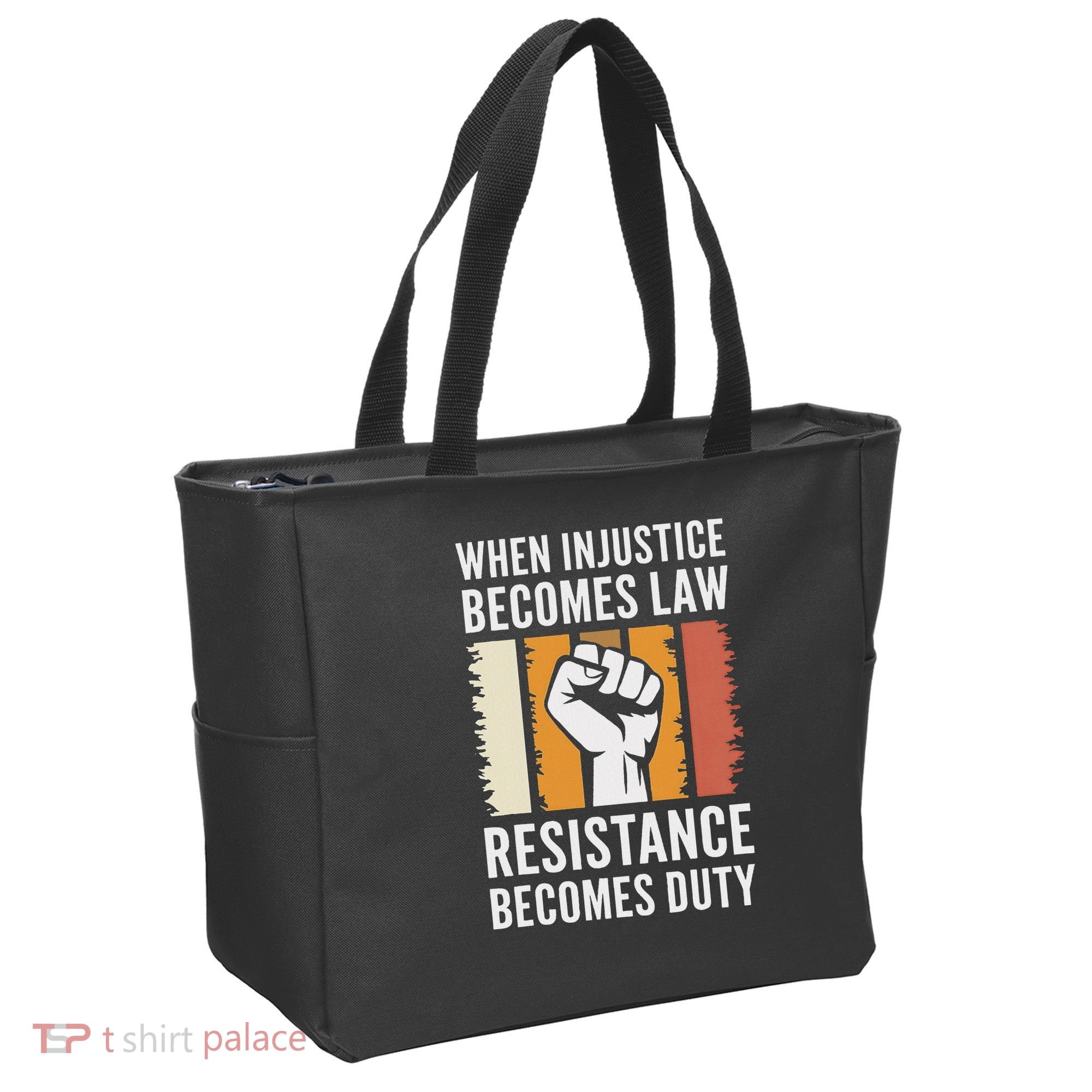 Resistance Is Duty Protest Quote Apparel Activist Gift Tote Bag