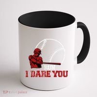 Run I Dare You Funny Baseball Catcher Baseball Player Lover Coffee Mug thumb 1