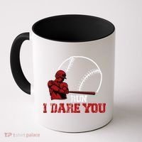 Run I Dare You Funny Baseball Catcher Baseball Player Lover Coffee Mug thumb 0