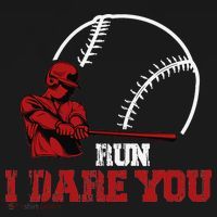 Run I Dare You Funny Baseball Catcher Baseball Player Lover Coaster thumb 2