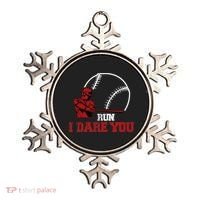 Run I Dare You Funny Baseball Catcher Baseball Player Lover Ornament thumb 0