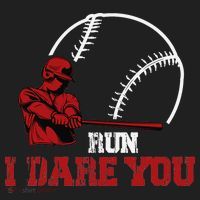 Run I Dare You Funny Baseball Catcher Baseball Player Lover Golf Towel thumb 3