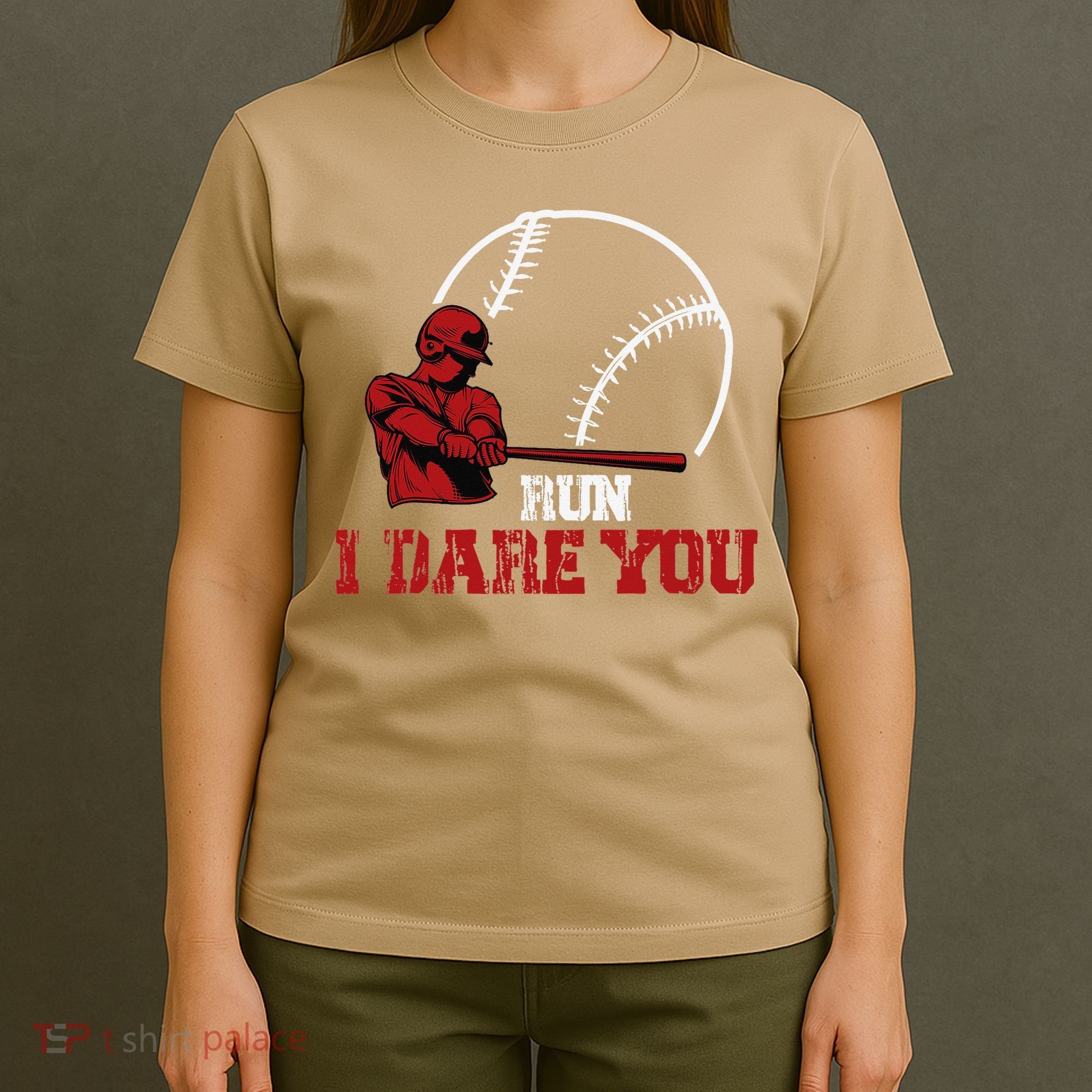 Run I Dare You Funny Baseball Catcher Baseball Player Lover T-Shirt