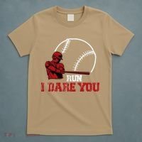 Run I Dare You Funny Baseball Catcher Baseball Player Lover T-Shirt thumb 5