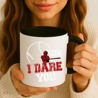 Run I Dare You Funny Baseball Catcher Baseball Player Lover Coffee Mug thumb 3