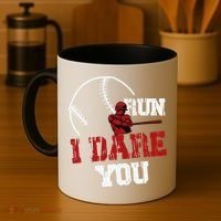 Run I Dare You Funny Baseball Catcher Baseball Player Lover Coffee Mug thumb 4