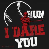 Run I Dare You Funny Baseball Catcher Baseball Player Lover Women's Hoodie thumb 2