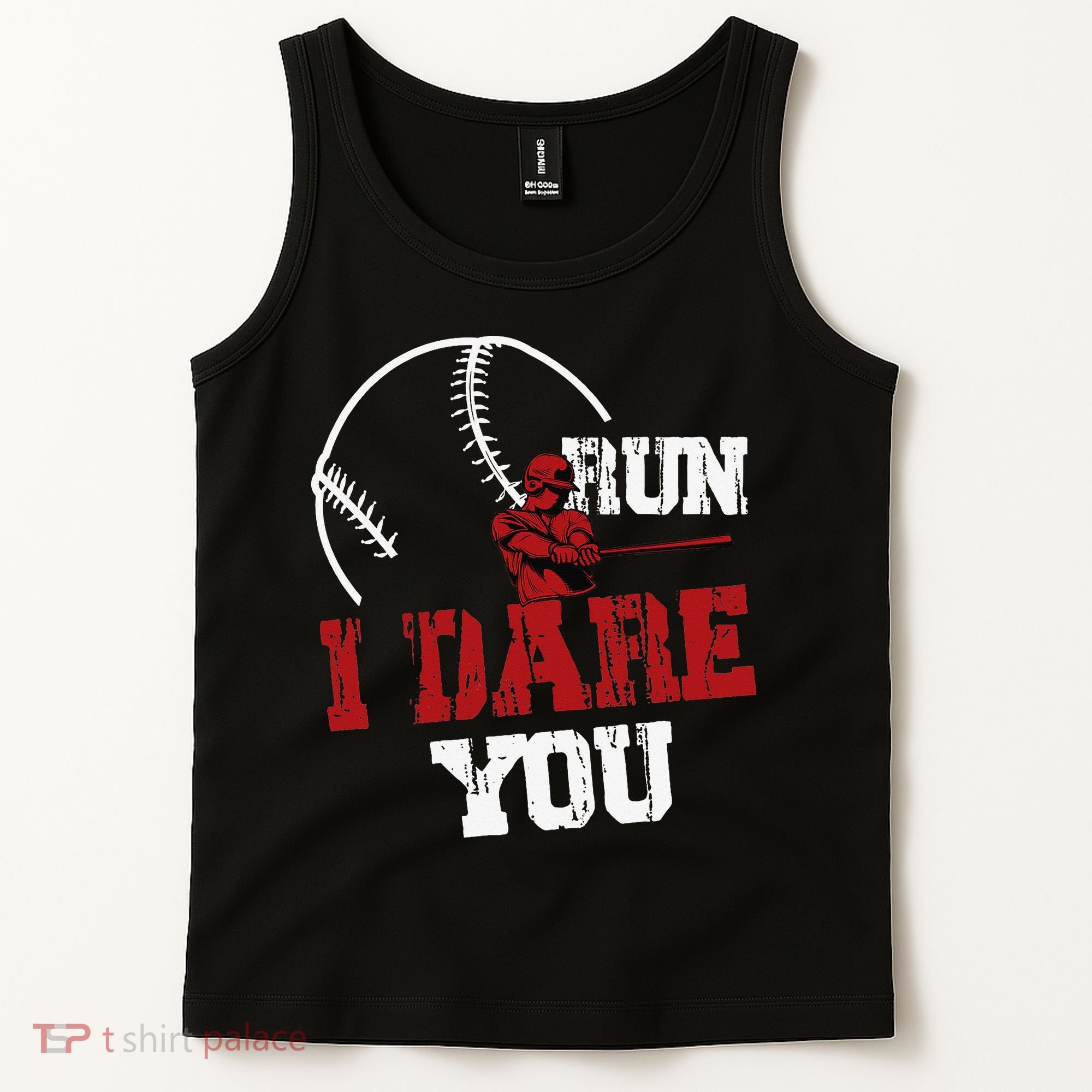 Run I Dare You Funny Baseball Catcher Baseball Player Lover Tank Top