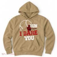Run I Dare You Funny Baseball Catcher Baseball Player Lover Hoodie thumb 0