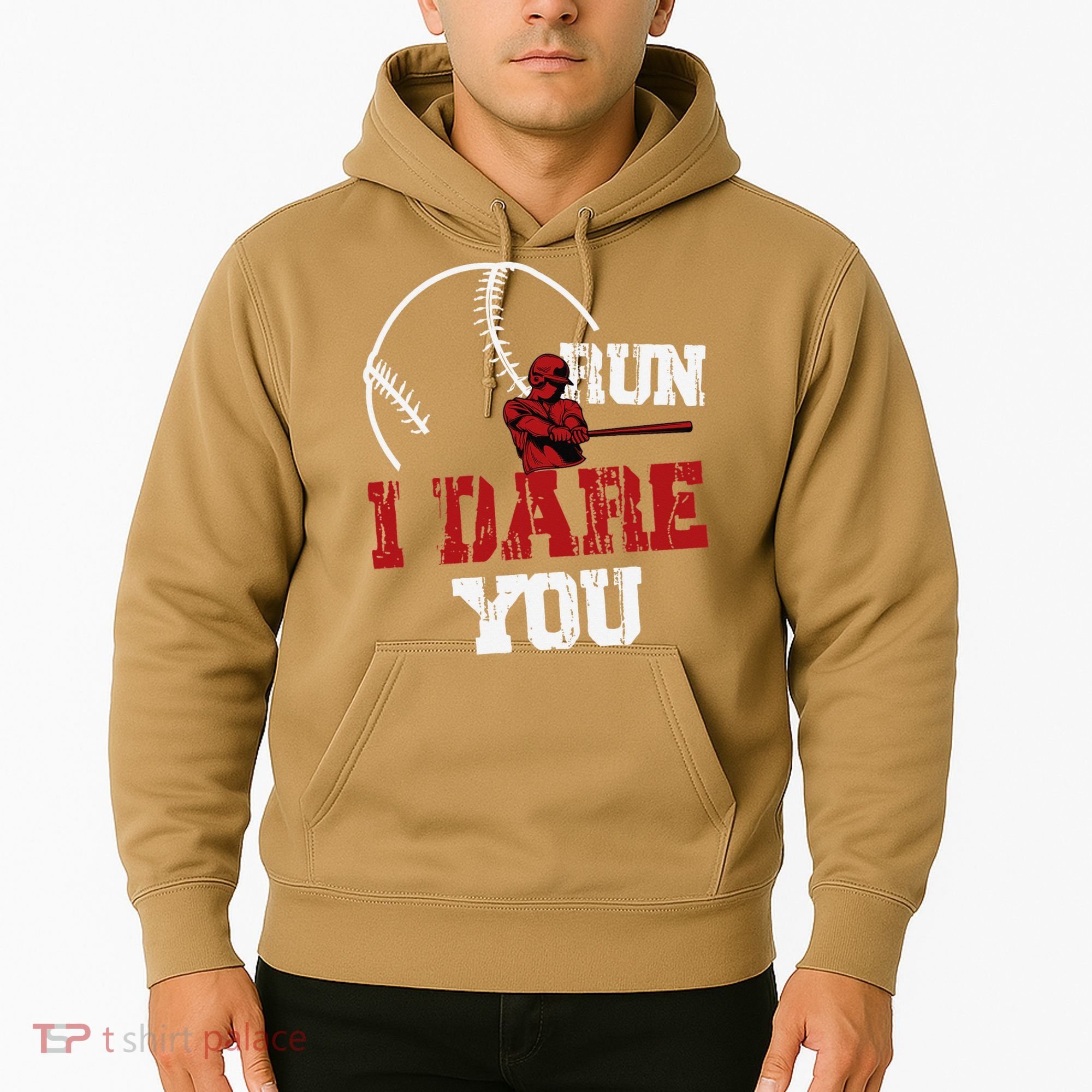 Run I Dare You Funny Baseball Catcher Baseball Player Lover Hoodie