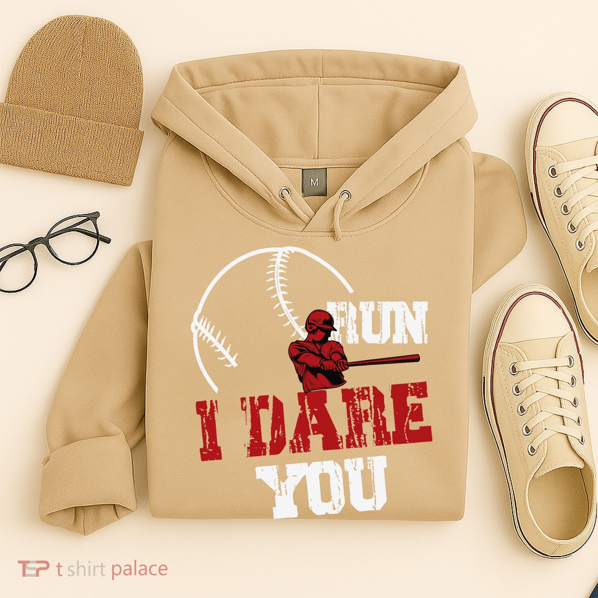 Run I Dare You Funny Baseball Catcher Baseball Player Lover Hoodie