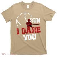 Run I Dare You Funny Baseball Catcher Baseball Player Lover T-Shirt thumb 0