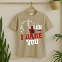 Run I Dare You Funny Baseball Catcher Baseball Player Lover T-Shirt thumb 2